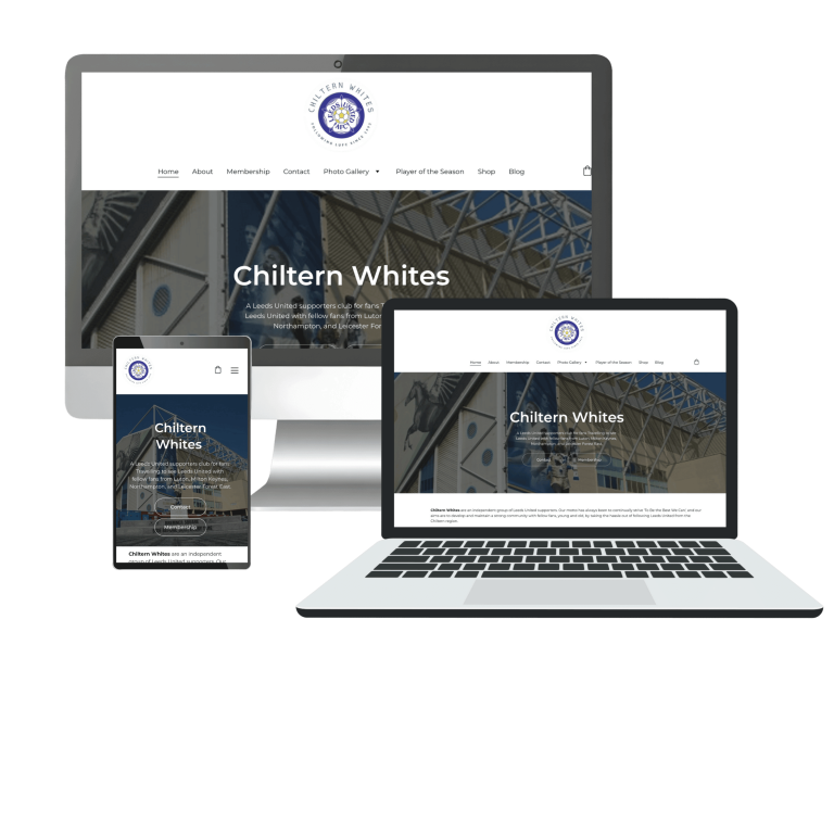 Home image of Chiltern whites website with responsive designs